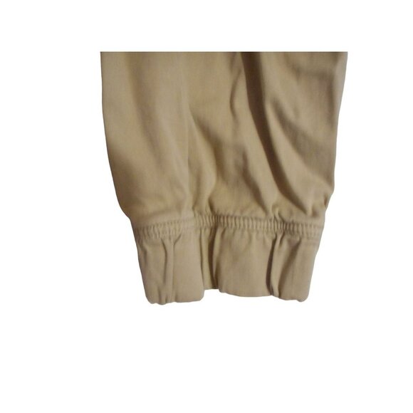 Casual Khaki Beige Green Sz XXL Casual Chino elastic waist / cuff cropped pants - Picture 3 of 4